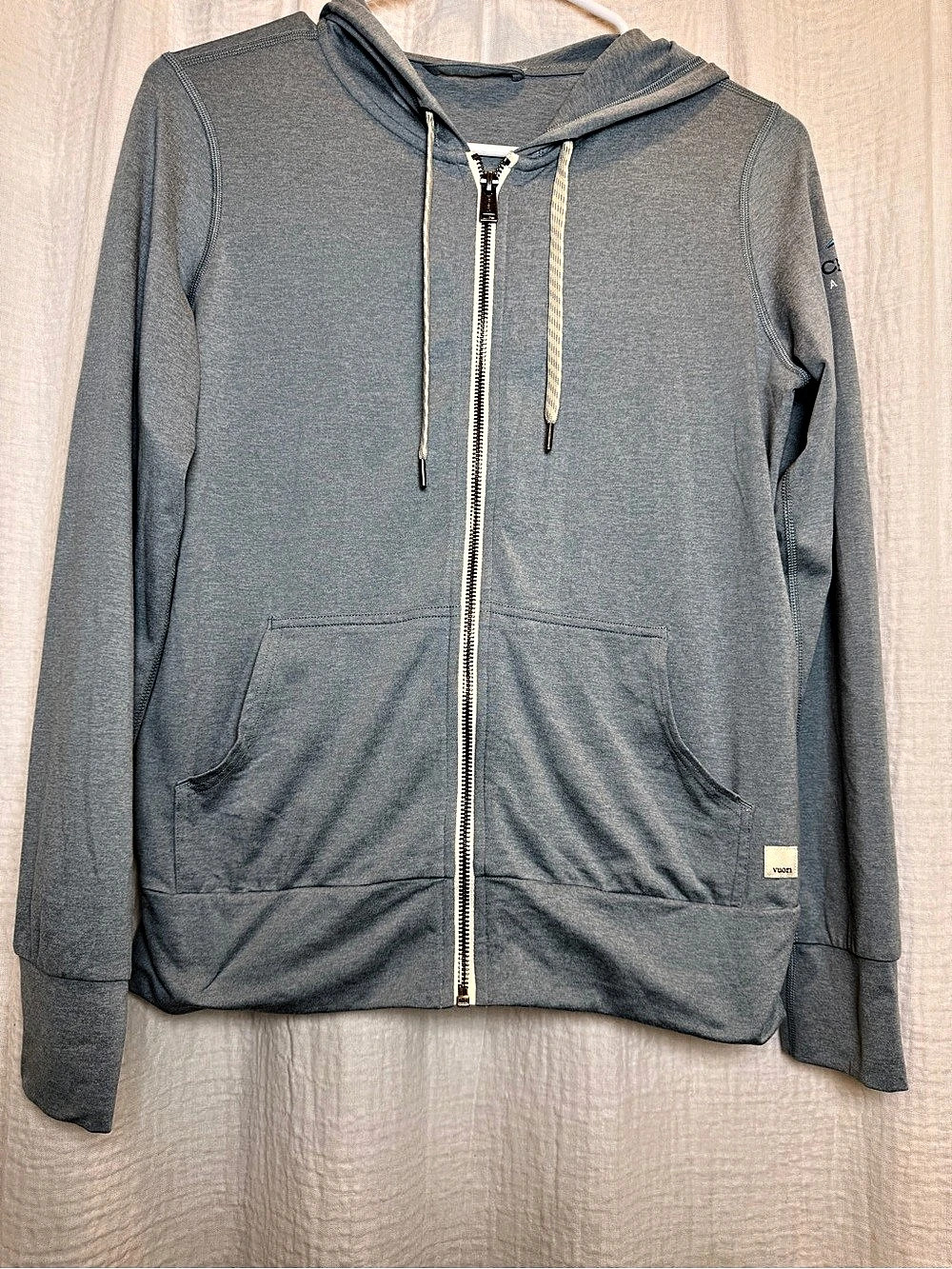 Vuori Halo Performance Hoodie 2.0 Full Zip Jacket Corporate Logo - Blue